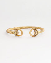 Equestrian Horsebit Goldtone Cuff Bracelet