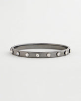 Hematite Rhinestone Tone Bangle