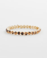Tortoise Goldtone Round Stretch Bracelet