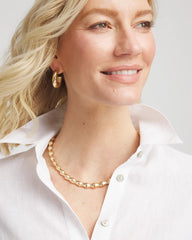 Golden Bamboo Collar Necklace