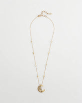 Gold Moon Pendant Necklace