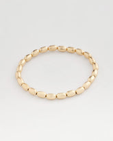 Goldtone Oval Beaded Stretch Bracelet