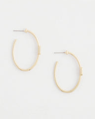 Gold Oval Hoop Earrings