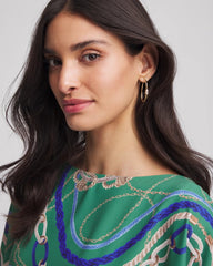 Gold Oval Hoop Earrings