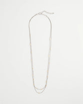 Mixed Metal Double Strand Necklace