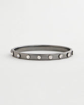 Hematite Rhinestone Tone Bangle