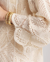 Cutwork Crochet-Lace Long Kimono