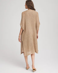 Crochet-Knit Sequins Ruana