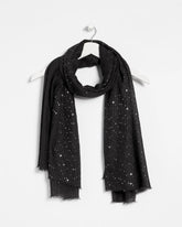 Metallic Stripe Oblong Scarf