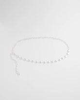 Silvertone Pebble Chain Belt