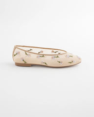 Orchid Embroidered Ballet Flats