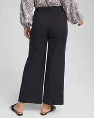 Petite Belted Twill Utility Cropped Pants