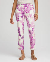 Petite Floral Brigitte™ Pull-On Slim Cropped Pants
