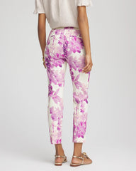 Petite Floral Brigitte™ Pull-On Slim Cropped Pants