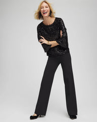 Petite Emme Wide-Leg Trouser Ponte Pants
