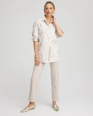 Petite Bi-Stretch Straight Ankle Pants