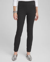 Petite Juliet Trim Detail Ponte Ankle Pants