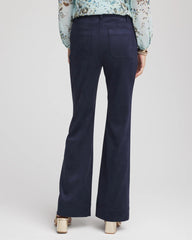Petite Faux Suede Bootcut Ankle Pants