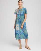 Petite Trapunto Midi Jersey-Knit Dress