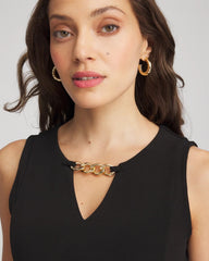 Petite Travelers™ Jersey Knit Chain-Trim Jumpsuit