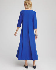 Petite Seamed Crepe Maxi Dress
