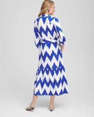 Petite Chevron Striped Shirtdress