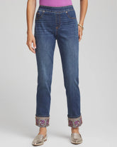 Petite Embellished Pull-On Slim Ankle Jeggings