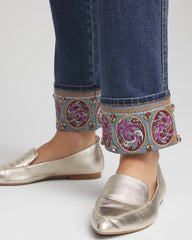 Petite Embellished Pull-On Slim Ankle Jeggings