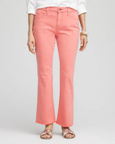 Petite Girlfriend Fray Hem Kick Flare Jeans