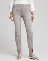 Petite Silver Pull-On Slim Ankle Jeggings