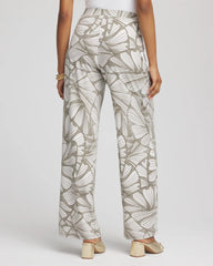 Travelers™ Abstract Leaf Print Knit Wide-Leg Pants