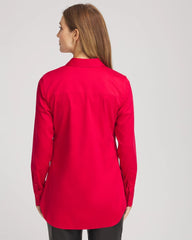 No Iron™ Peplum Pleated Shirt