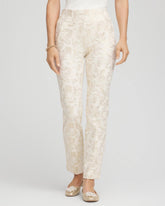 Juliet Golden Foiled Slim Ankle Pants