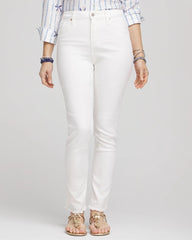 No-Stain Girlfriend Frayed Ankle Jeans