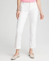 Girlfriend Frayed Cropped No Stain Jeans