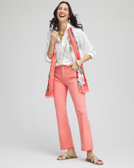 Girlfriend Fray Hem Kick Flare Jeans