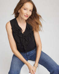 Satin Ruffle Tank