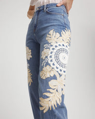 Embellished Tapered Cropped Jean