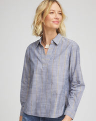 Striped Soft Denim Popover
