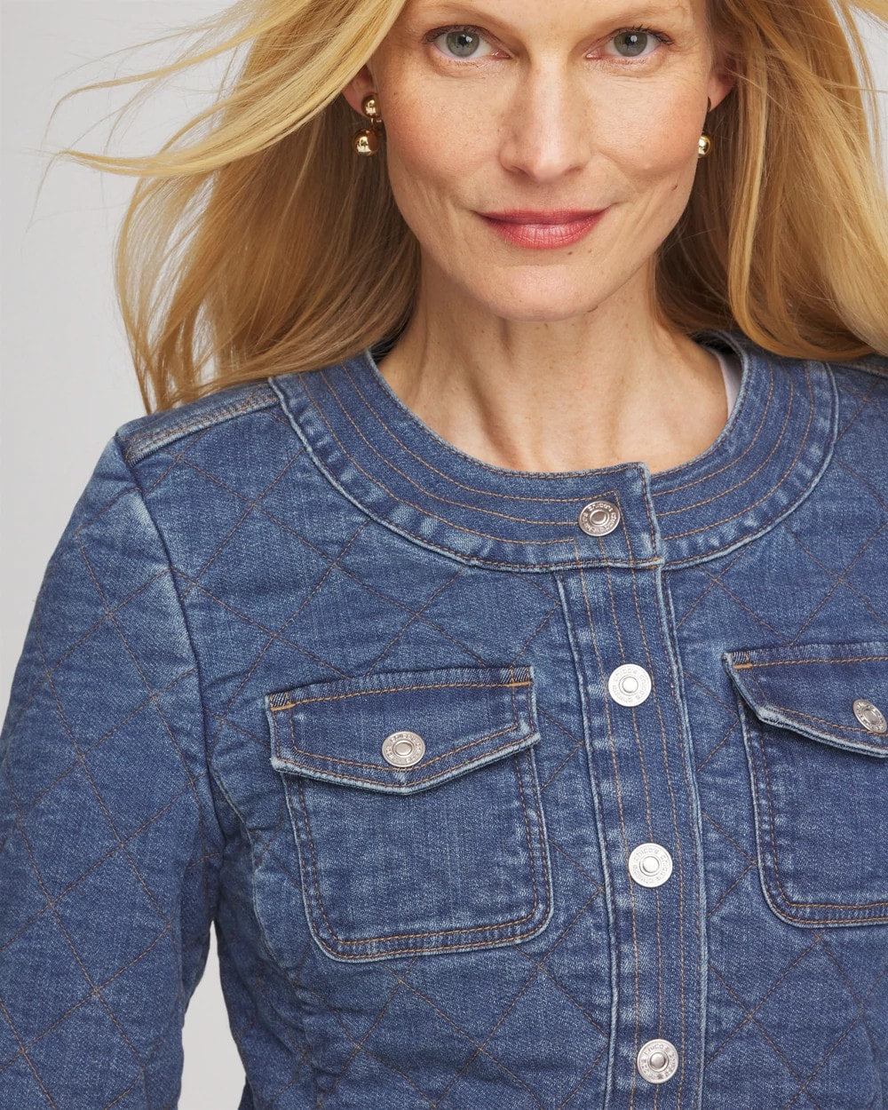 Quilted Denim Jacket