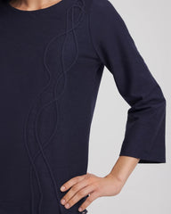 Denim Soutache Top