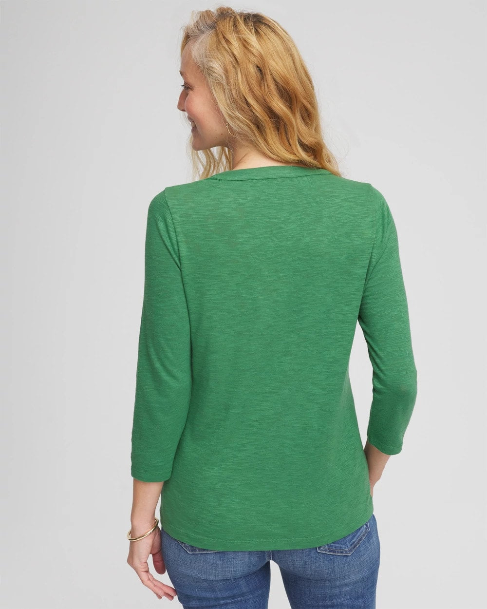 Slub Splitneck Button Tee