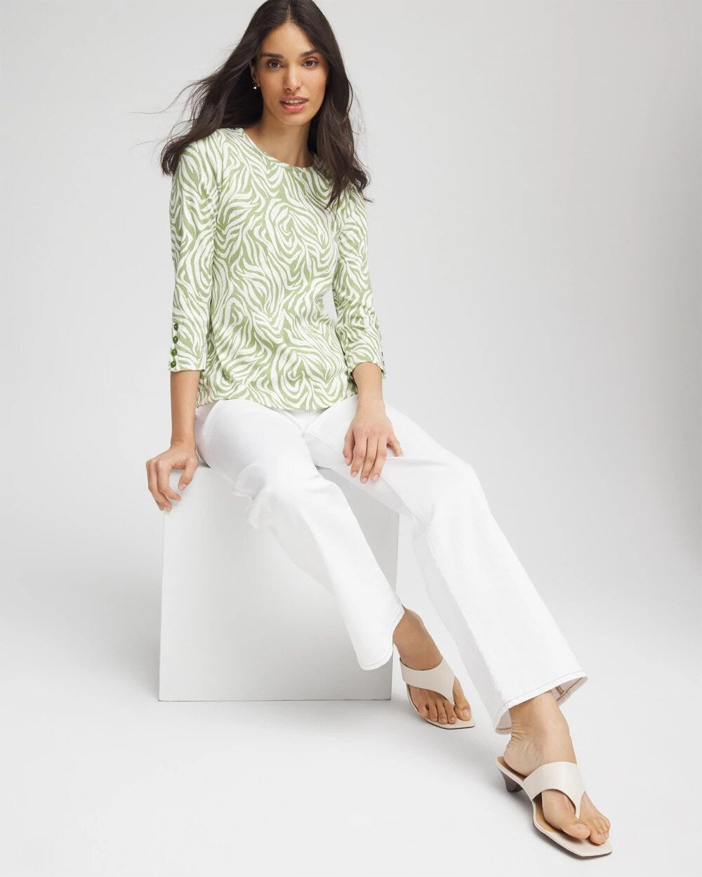 Pima Button Sleeve Tee