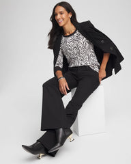 Pima Jewel Neck Contrast Tee