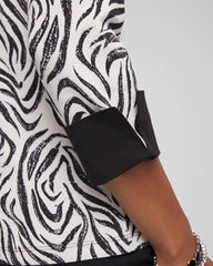 Pima Jewel Neck Contrast Tee