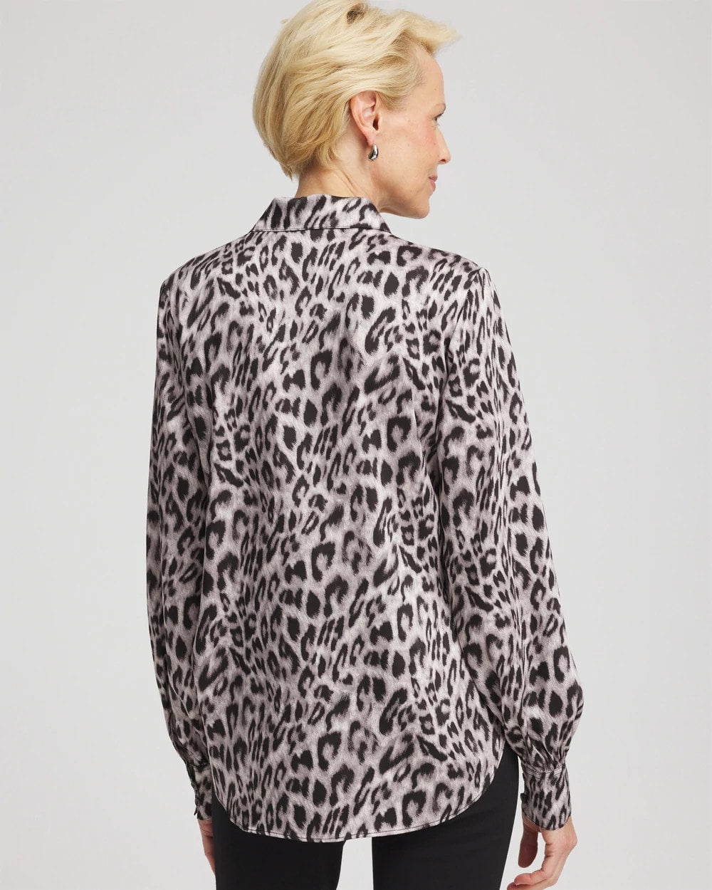 Faux Silk Snowy Animal Shirt