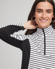 Zenergy® UPF Striped Block Half Zip