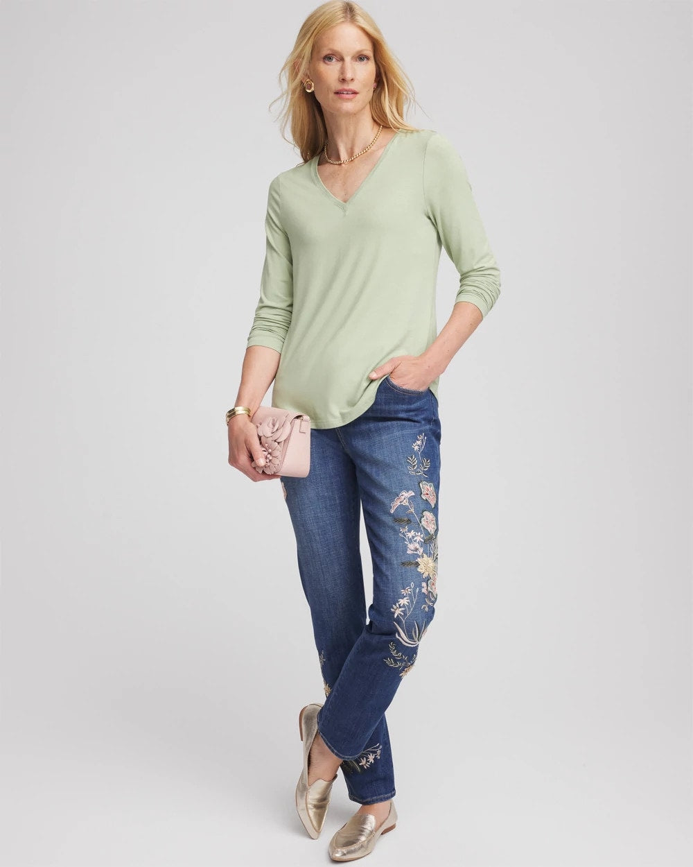 Touch of Cool™ V-Neck Layering Tee