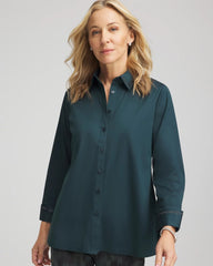 Rhinestone Embellished Poplin Tunic