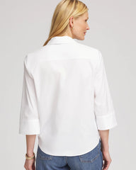 Poplin Tie-Front Top